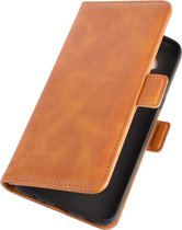 LG K61 Hoesje - Mobigear - Slim Magnet Serie - Kunstlederen Bookcase - Cognac - Hoesje Geschikt Voor LG K61