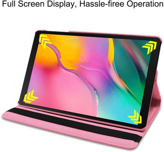 Geschikt voor Samsung Gallaxy Tab A7 10.4 Hoes bookcase - (2020/2022) - 360 draaibare - LIcht Rose