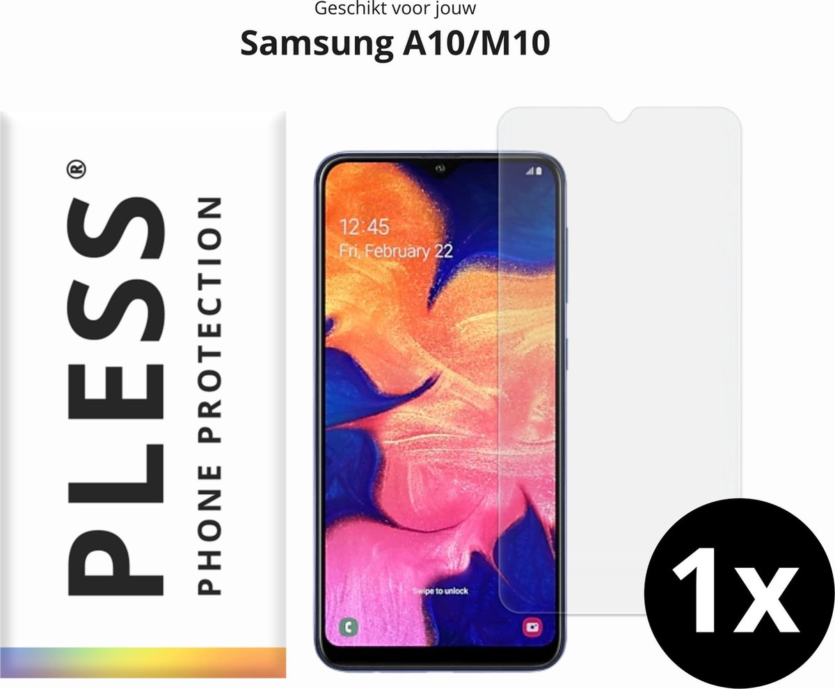 Samsung A10 en Samsung M10 Screenprotector Glas - 1x - Pless®