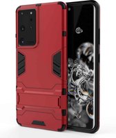 Voor Samsung Galaxy S30 Ultra schokbestendige pc + TPU beschermhoes met verborgen houder (rood)