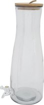 Sapdispenser met Houten Deksel - H42cm - Glas