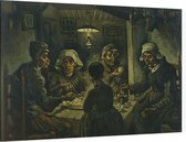 De aardappeleters, Vincent van Gogh - Foto op Canvas - 90 x 60 cm