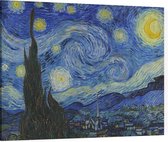 De sterrennacht, Vincent van Gogh - Foto op Canvas - 40 x 30 cm