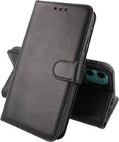 BAOHU Klassiek Design - Echt Lederen Hoesje - Book Case Portemonnee Telefoonhoesje - Geschikt voor iPhone 11 - Zwart