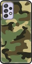 - ADEL Siliconen Back Cover Softcase Hoesje Geschikt voor Samsung Galaxy A52(s) (5G/ 4G) - Camouflage