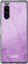 Sony Xperia 5 II Hoesje Transparant TPU Case - Lilac Marble #ffffff