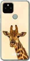 6F hoesje - geschikt voor Google Pixel 5 -  Transparant TPU Case - Giraffe #ffffff