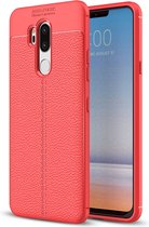 LG G7 ThinQ Hoesje - Mobigear - Luxury Serie - TPU Backcover - Rood - Hoesje Geschikt Voor LG G7 ThinQ