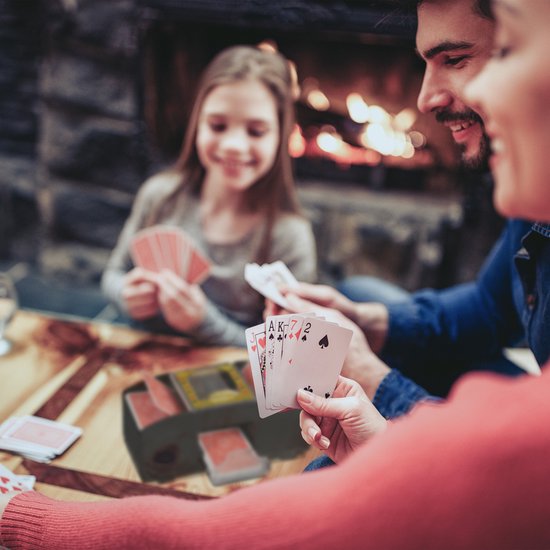 Automatische kaartschudmachine voor 2 decks, poker schudmachine