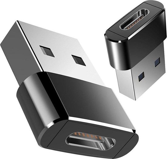 Domo Sell 2 stuks USB C naar USB Adapter - Zwart