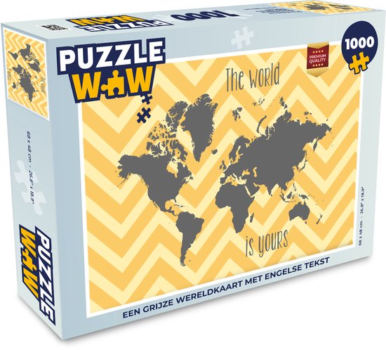 Puzzle Cartes du monde à la Trendy 1000 pièces - Une carte du monde ...