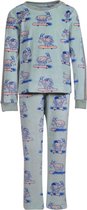 Woody pyjama meisjes - geit -groen - 202-1-YHI-V-971- maat 128