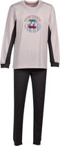Woody Jongens-Heren pyjama beige mélange