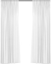 Rideau transparent Larson - Avec crochet - 300x250 cm - Blanc