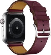 Apple Watch 38/40MM Leren Bandje - Leer - Horloge Bandje - Polsband - Kunstleer - Apple Watch 1 / 2 / 3 / 4 / 5 / 6 / SE - Paars