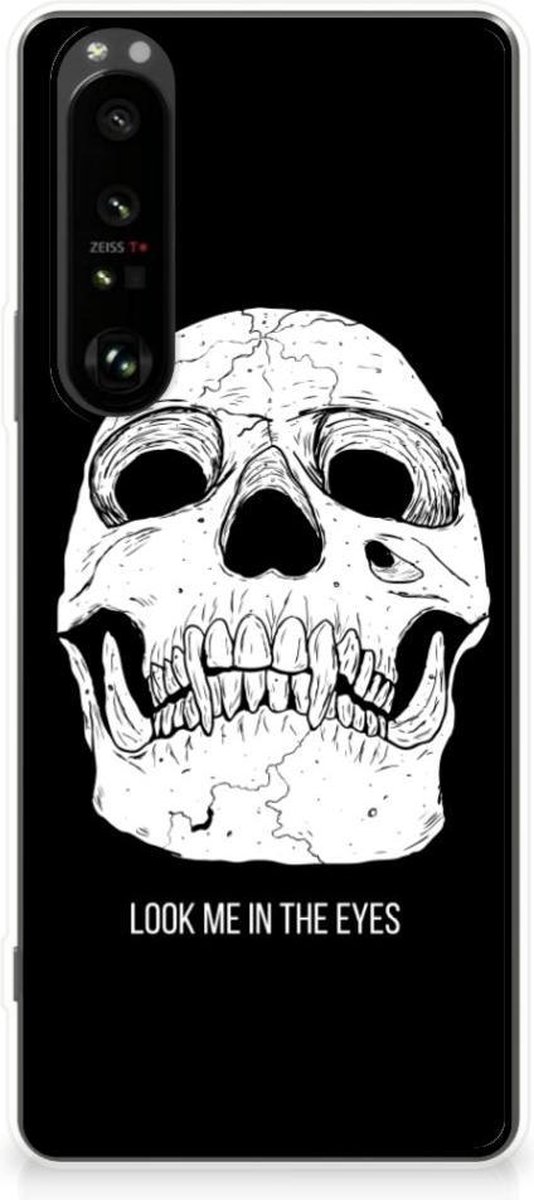 Silicone Back Case Sony Xperia 1 III Skull Eyes