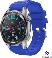 Siliconen Smartwatch bandje - Geschikt voor  Huawei Watch GT / GT2 siliconen bandje - blauw - 42mm - Strap-it Horlogeband / Polsband / Armband