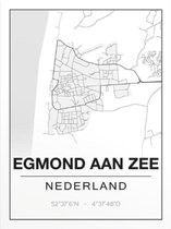 Poster/plattegrond EGMOND-AAN-ZEE - 50x70cm