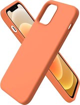Coque iPhone 12 Mini Silicone - Coque iPhone 12 Mini Coque - Coque Arrière en Silicone Liquide Nano - Oranje