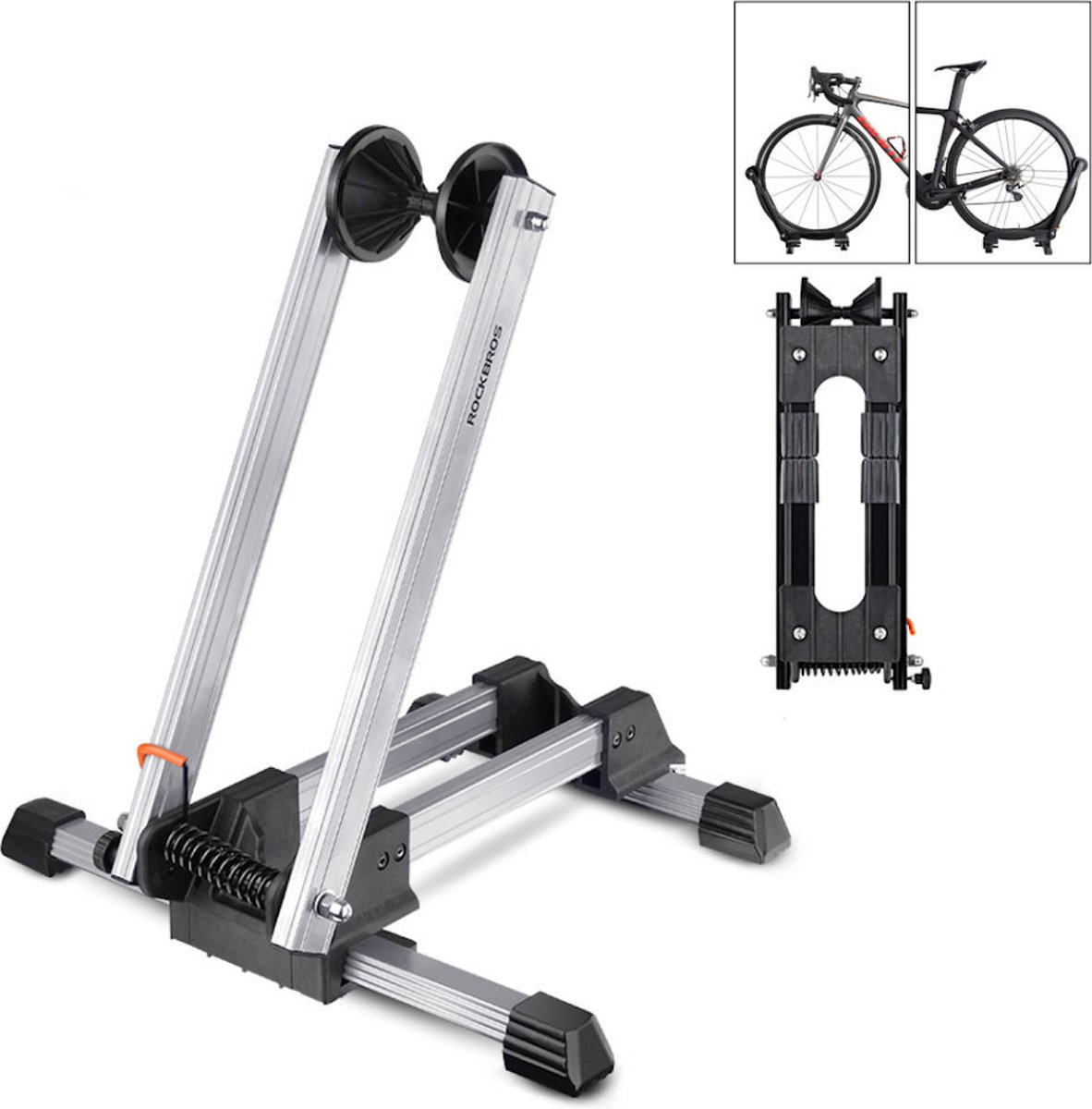 Fietsenrek - Voor of Achterwiel - Fietsstandaard - 24- 27.5 inch en 700C - Racefiets - Mtb - Fietshouder - Opvouwbaar
