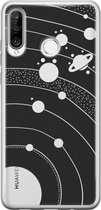 Huawei P30 Lite hoesje - Universe space - Siliconen - Soft Case Telefoonhoesje - Print - Transparant