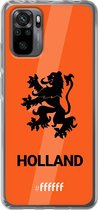 6F hoesje - geschikt voor Xiaomi Redmi Note 10 Pro -  Transparant TPU Case - Nederlands Elftal - Holland #ffffff