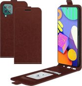 Voor Samsung Galaxy F62 / M62 R64 Textuur Enkele Verticale Flip Lederen Beschermhoes met Kaartsleuven & Fotolijst (Bruin)