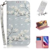 Voor Xiaomi Redmi K40 / K40 Pro / Poco F3 3D Gekleurde Tekening Horizontale Flip Leren Case met Houder & Kaartsleuven & Portemonnee & Lanyard (Magnolia)