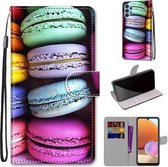 Voor Samsung Galaxy A32 4G / A32 Lite Gekleurde Tekening Cross Textuur Horizontale Flip PU Lederen Case met Houder & Kaartsleuven & Portemonnee & Lanyard (Kleurrijke Taarten)