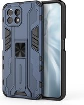 Voor Xiaomi Mi 11 Lite Supersonic PC + TPU schokbestendige beschermhoes met houder (donkerblauw)