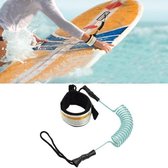 Surf Bodyboard Safety Hand Rope TPU Surfboard Paddle Sleepkabel, de lengte na uitrekken: 1,6 m (helderblauw)
