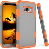 Voor Samsung Galaxy S8 Plus contrastkleur siliconen + pc schokbestendig hoesje (grijs + oranje)