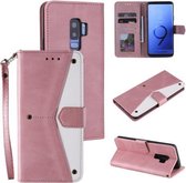 Voor Xiaomi Redmi 9 Stiksels Kalf Textuur Horizontale Flip Lederen Case met Houder & Kaartsleuven & Portemonnee (Rose Goud)