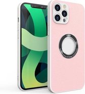PU + PC + TPU mobiele telefoon beschermhoes voor iPhone 12 Pro Max (roze)