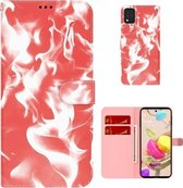 Voor LG K42 Cloud Fog Pattern Horizontal Flip Leather Case met Houder & Card Slot & Wallet (Rood)