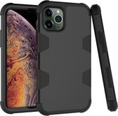 Contrastkleur siliconen + pc schokbestendig hoesje voor iPhone 11 Pro Max (zwart)