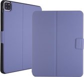 Elektrisch geperste textuur horizontale flip lederen tas met houder en pennenvak voor iPad Pro 11 2021 (lavendelgrijs)