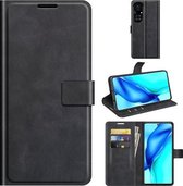 Voor Huawei P50 Pro Retro Kalfspatroon Gesp Horizontale Flip Leren Case met Houder & Kaartsleuven & Portemonnee (Zwart)