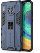 Voor Huawei Mate 30 Supersonic PC + TPU schokbestendige beschermhoes met houder (donkerblauw)
