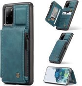 Voor Samsung Galaxy S20 + CaseMe C20 multifunctionele pc + TPU beschermhoes met houder & kaartsleuf & portemonnee (blauw)