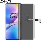 Voor OnePlus 8 Pro 25 PCS 0.3mm 9H Oppervlaktehardheid 3D Gebogen Oppervlak Privacy Glasfilm