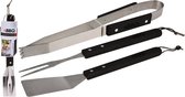 Bol.com BBQ Fire BBQ gereedschapsset - 3 delig - Zwart aanbieding