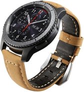 Samsung Galaxy Watch kalfsleren band 45mm / 46mm - bruin  + glazen screen protector
