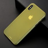 Ultra Dun Backcover Hoesje voor iPhone X/10/XS - Geel - iPhone X hoesje - iPhone XS hoesje - Dun iPhone hoesje