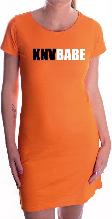 Oranje fan jurkje voor dames - Knvbabe - Nederland supporter - EK/ WK dress / outfit