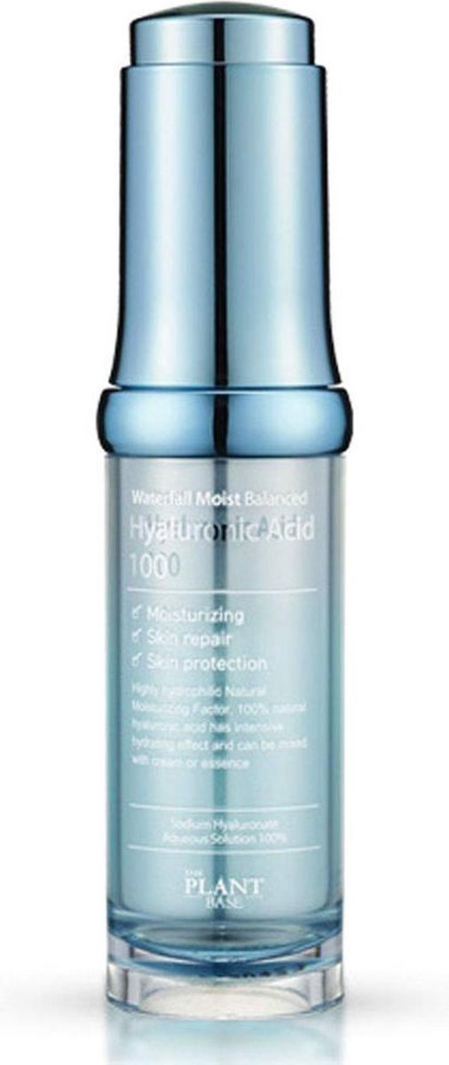 The Plant Base Hyaluronic Acid 100 - Waterfall Moist Balanced - Moisturizing Ampoule - Soothing - Rich Hydrating - Intensive Hydrating Effect - Sodium Hyaluronate - Aqueous Solution 100% - Korean Beauty