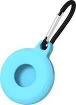 Mobigear Hoesje geschikt voor Apple AirTag Hoesje Flexibel TPU | Mobigear Circle Key Sleutelhanger - Blauw