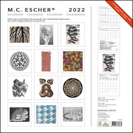 Calendrier MC Escher 2022 | bol