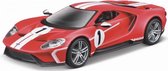 Bburago Ford GT #1 2018 Heritage Collection rood modelauto schaalmodel 1:32