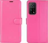 Xiaomi Mi 10T Pro Hoesje - Mobigear - Classic Serie - Kunstlederen Bookcase - Magenta - Hoesje Geschikt Voor Xiaomi Mi 10T Pro